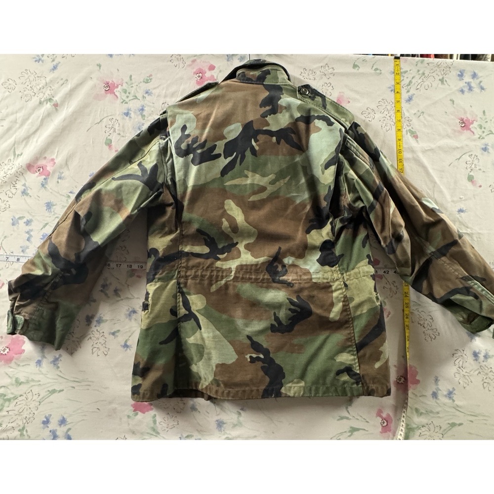 USGI M-65 Field Jacket Small Short Woodland Camo BDU Cold Weather Army Coat - Picture 4 of 4